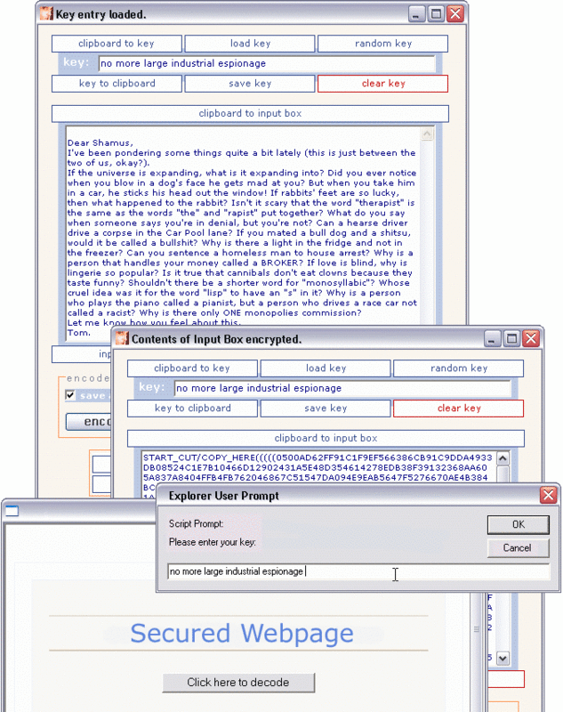 ShyFile - 6144bit Email Encryption Screenshot